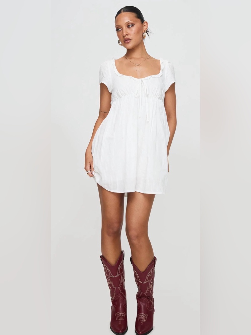 Princess Polly Monsterrat Mini Dress White